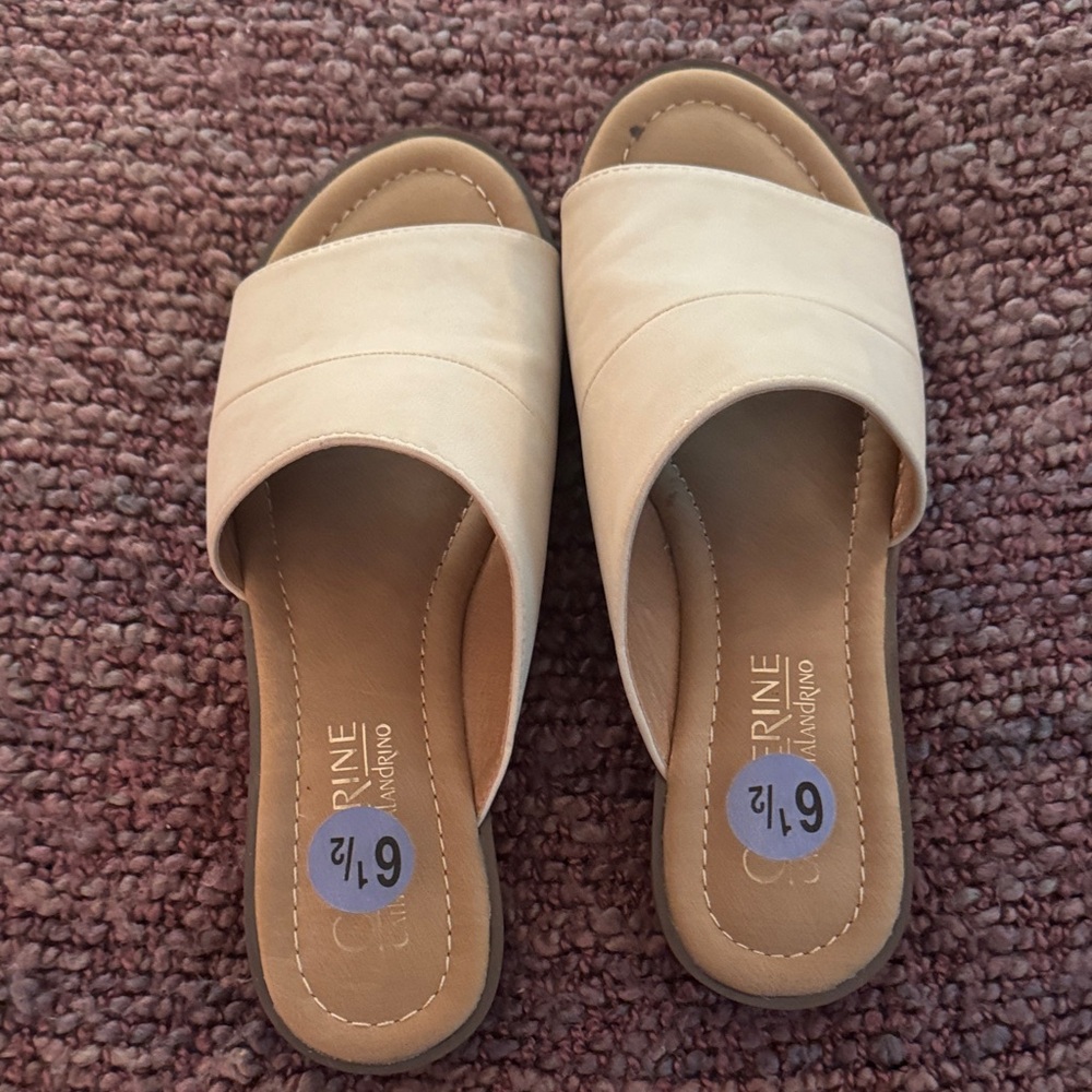 Catherine Malandrino Beige Mules